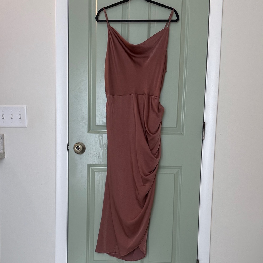 Dusty rose cowl neck SHEIN dress  2xl